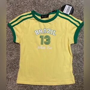 White Fox Boutique Team Brazil Baby Tee